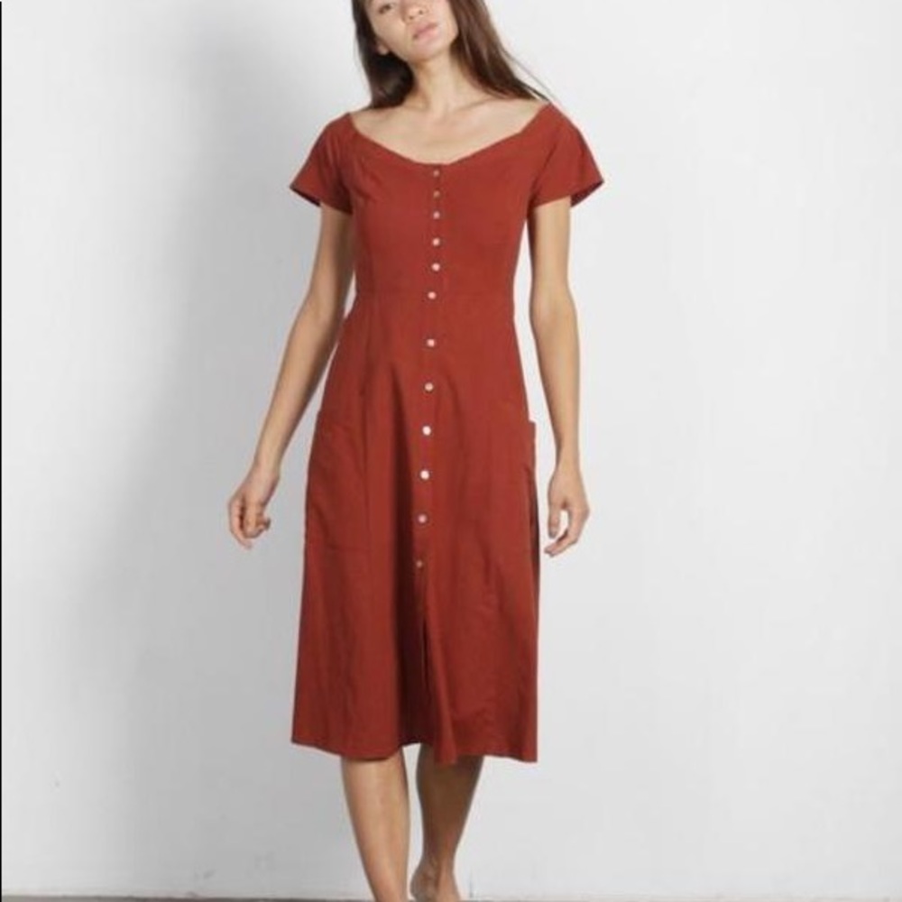 MOD REF Midi Dress in Brick